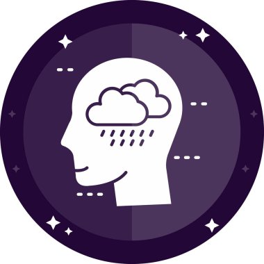 beyin ikonu vektör illüstrasyonu