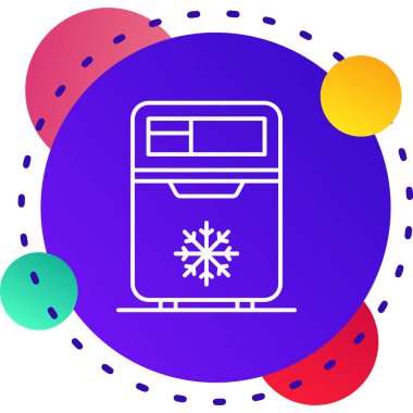 Beyaz zemin üzerinde kar taneleri ve kar tanesi ikonu olan renkli noel balosu. Mutlu noeller ve mutlu yıllar. Değişken rastgele dinamik şekiller. vektör illüstrasyonu