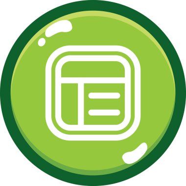 Yeşil yuvarlak simgenin vektör illüstrasyonu