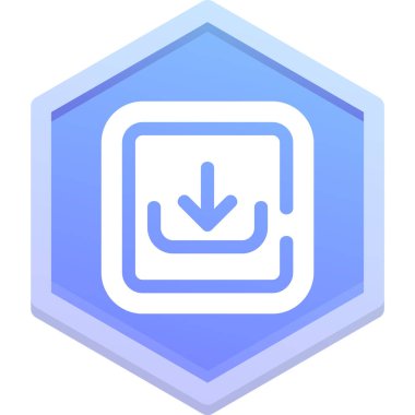 Yükle. Web simgesi basit illüstrasyon