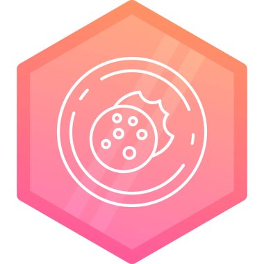 Line Fish simgesi beyaz arkaplanda izole edildi. Renkli taslak konsepti. Vektör.