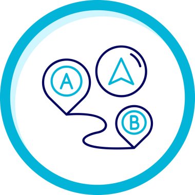 Konumun vektör illüstrasyonu modern simge