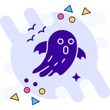 Hayalet simgesinin vektör illüstrasyonu