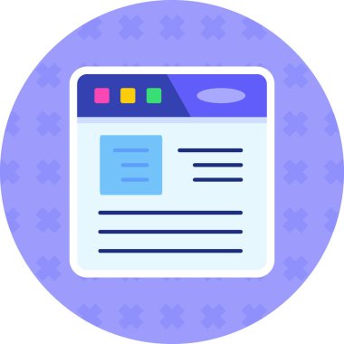 Web tasarım geliştirme simgesi doldurulmuş ana hatlar biçiminde