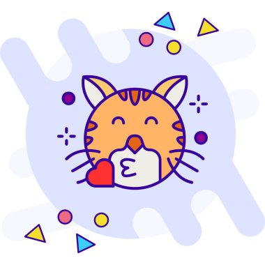 Kedi simge tasarlamak vektör