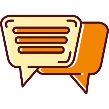 kabarcık sohbet ileti simgesi dolu satır biçimi