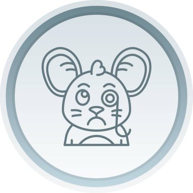 Şirin bir çizgi film tavşan ikonunun vektör çizimi