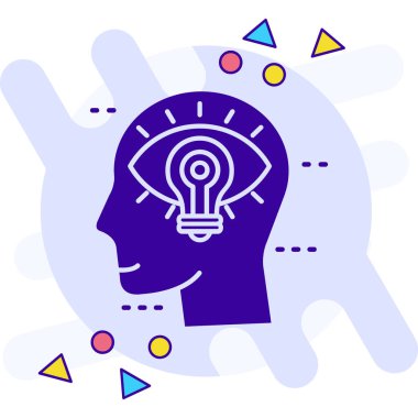 ampul fikri yaratıcılık simgesi - özet biçimi