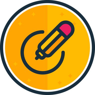 Kalem. Web simgesi vektör illüstrasyonu