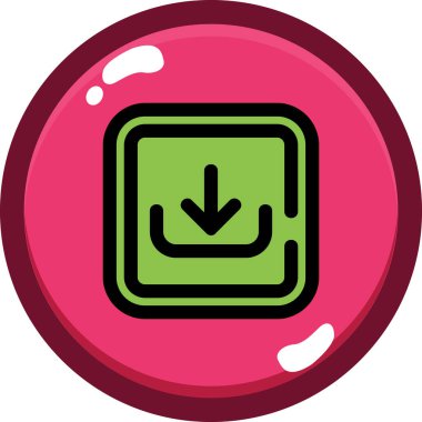 Yuvarlak düğmeli bir düğmenin vektör çizimi