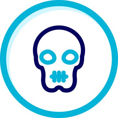 Kafatası. Web simgesi basit illüstrasyon