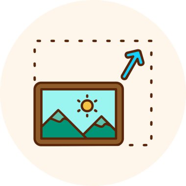 landscape icon in vector. logotype