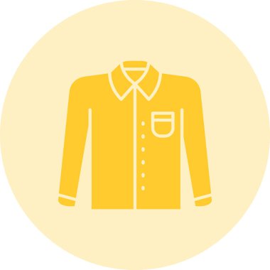 Bir gömlek simgesinin vektör illüstrasyonu