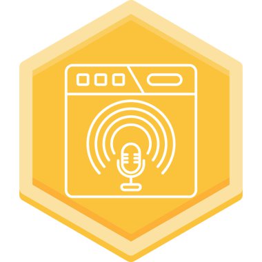 Mikrofon simgesinin vektör illüstrasyonu