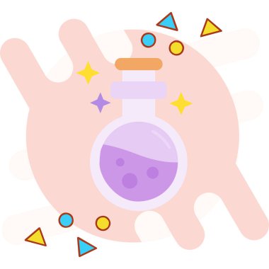 El dezenfektanı ve şişe. Virüs için el dezenfektanı, düz tasarım.