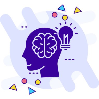 İnsan beyni fikir simgesi ana hatlarıyla