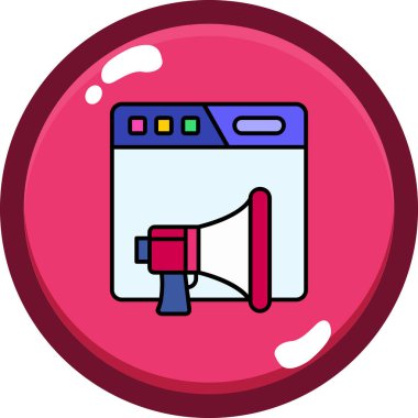 Konuşmacı. Web simgesi basit illüstrasyon