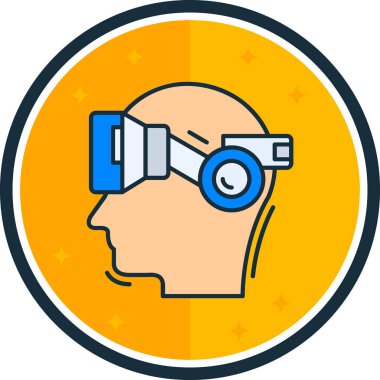 Sanal gerçeklik. Web simgesi basit illüstrasyon