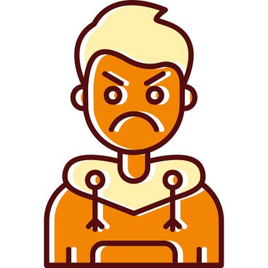 Kızgın adam, illüstrasyon, beyaz arka plan vektör.