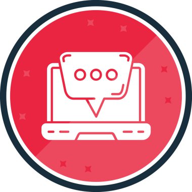 Dizüstü bilgisayar simgesi vektör çizimi