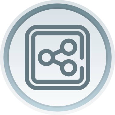 eşsiz ağ vektör çizgisi simgesi