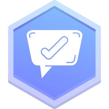 onaylanmış ileti simgesi, vektör illüstrasyonu