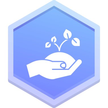 Bir bitki simgesinin vektör illüstrasyonu