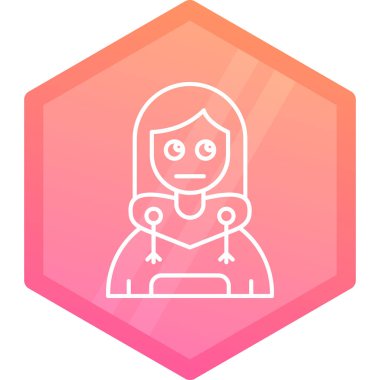 Maskeli bir kadının vektör çizimi