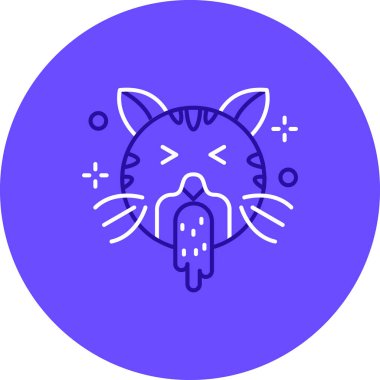 Kedi simgesinin vektör illüstrasyonu