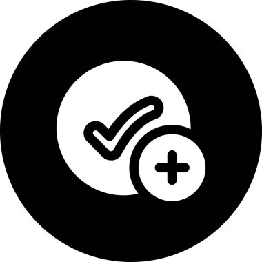 Beyaz arkaplanda işaret vektörünü kontrol et