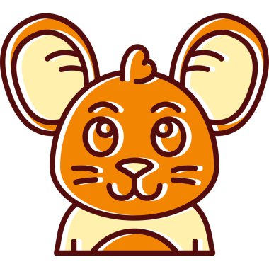 Tatlı kaplan çizgi film ikonu vektör çizimi tasarımı