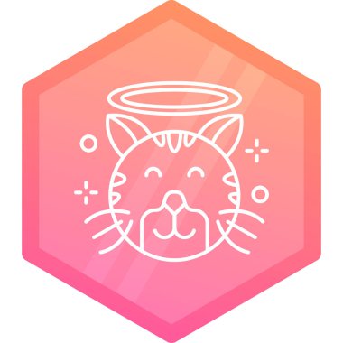 kedi simgesi vektör illüstrasyonu