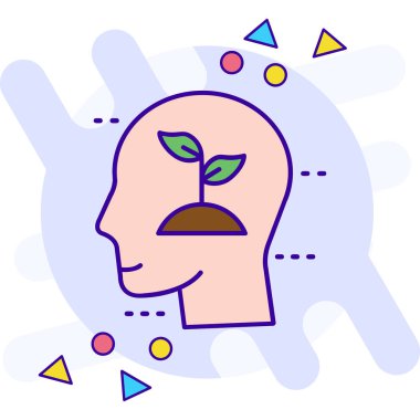 Beyin yaratıcı fikir simgesi - özet biçimi