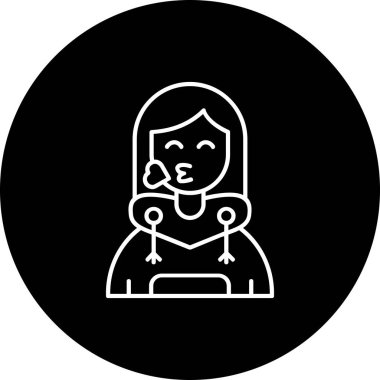 vektör kadın simgesi illüstrasyonu