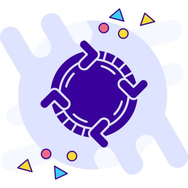 Virüs. Çizgi dizaynında simge. vektör