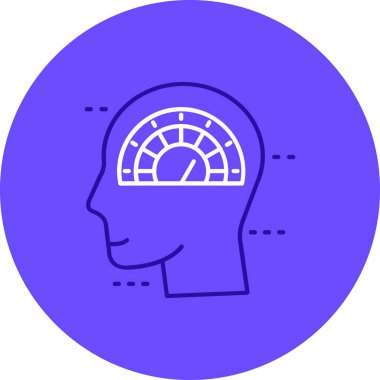 İnsan beyin simgesinin vektör illüstrasyonu