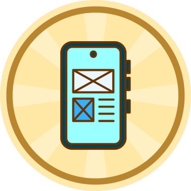 Mobil kutsal kişilerin resmi, vektör çizim