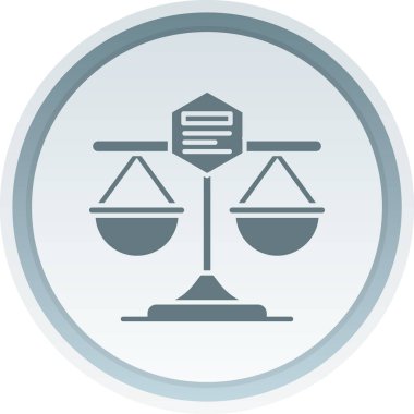 Adalet ölçeği ikonu. basit biçim