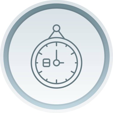 Saat Doğrusal düğmeleri, basit vektör illüstrasyonu