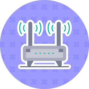 Wi-fi yönlendirici. resimleme tasarımı