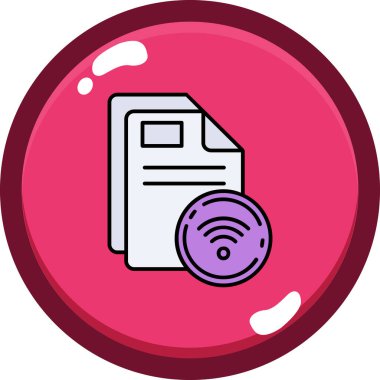 Yazıcı. Web simgesi basit illüstrasyon