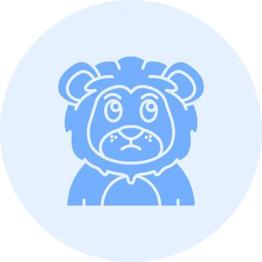 Panda 'nın şirin çizgi film yüz ikonunun vektör çizimi