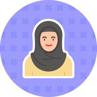 Kadın. Web simgesi basit illüstrasyon