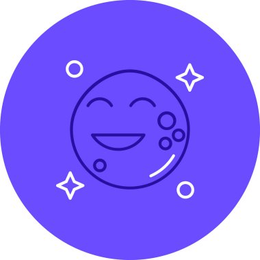 Bir gezegen simgesinin vektör illüstrasyonu