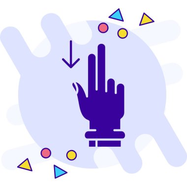 Parmakla işaret eden bir ikonla.