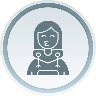 Kadın. Web simgesi basit illüstrasyon