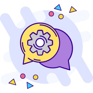 Sohbet balonu ikon vektörü. özet ileti işareti