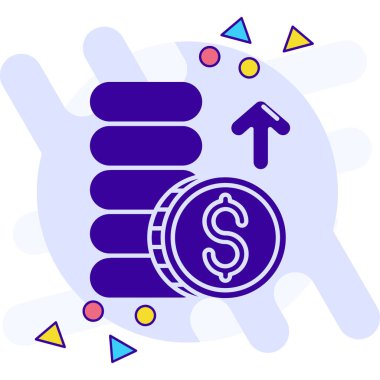 Dolar. Web simgesi basit illüstrasyon