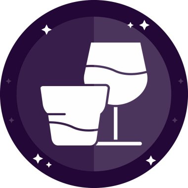 Bir içecek simgesinin vektör illüstrasyonu