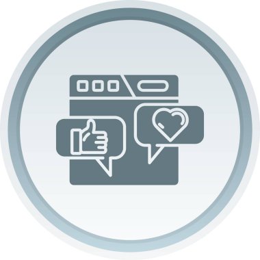 Kalp ikonu. Vektör illüstrasyon biçimi düz simge, düz renk, gri arkaplan.